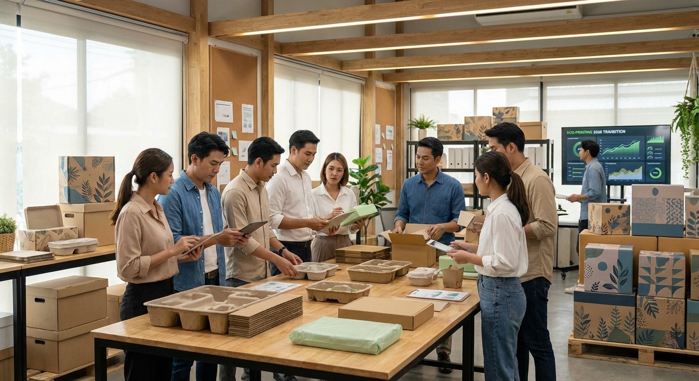 จับตาเทรนด์ Eco-Printing 2026! พลิกโฉมแพ็กเกจจิ้ง SME ไทย - eco-printing-trend-sme-2026
