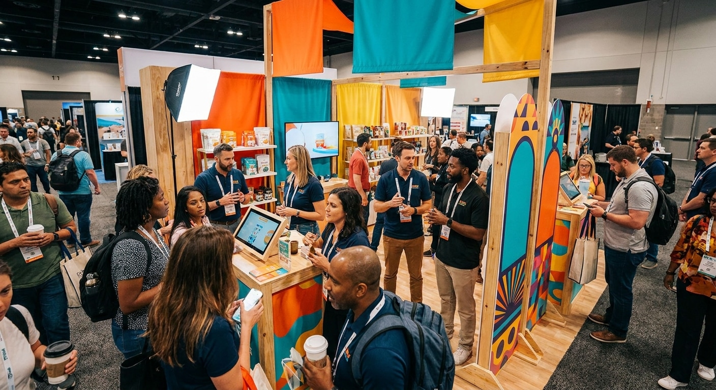 จัดบูธให้ลูกค้าหยุดมอง! เทคนิคใช้ป้ายโฆษณาเพิ่มยอดขาย - event-booth-signage-marketing-tips