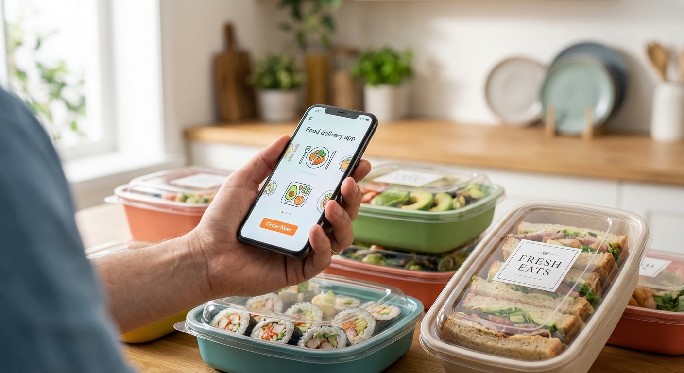 ถอดรหัส! ออกแบบโลโก้และแพ็กเกจจิ้งให้ปังบนแอปฟู้ดเดลิเวอรี่ - food-delivery-packaging-logo-design