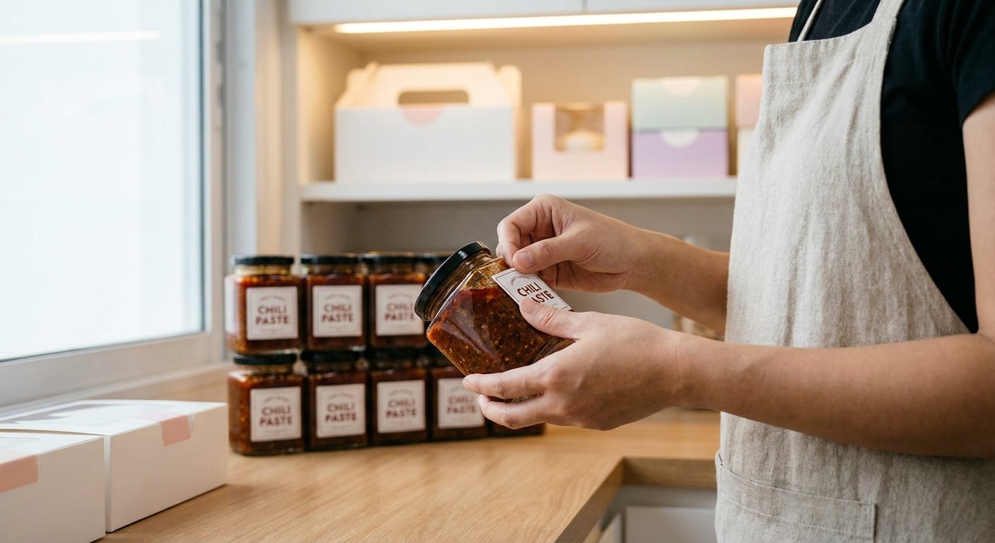 ทริคทำสติ๊กเกอร์ติดกระปุกน้ำพริก-เบเกอรี่ ให้ขายดีทะลุเป้า - food-packaging-sticker-tips