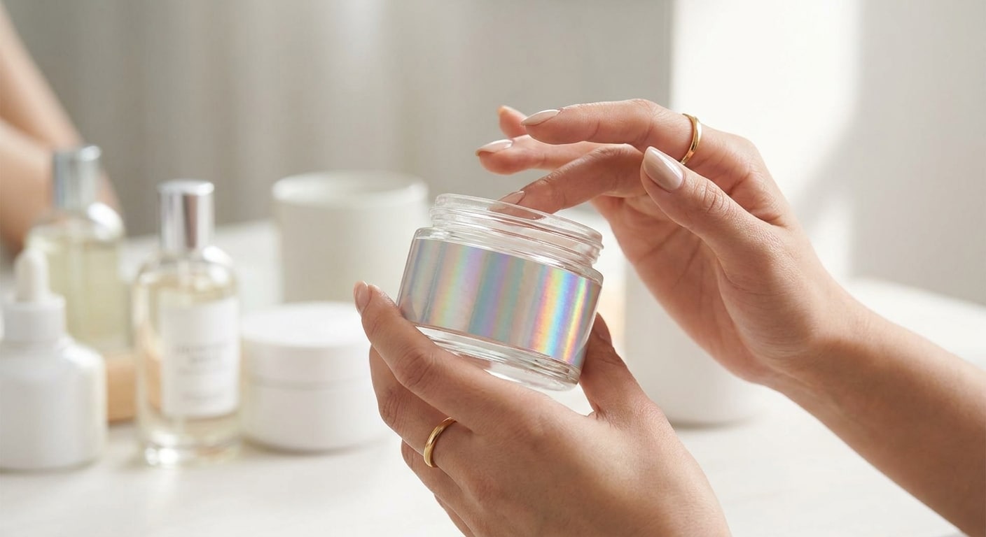 สติ๊กเกอร์โฮโลแกรม: อัปเกรดแพคเกจจิ้งเครื่องสำอางให้ดูแพง - hologram-sticker-cosmetics-packaging