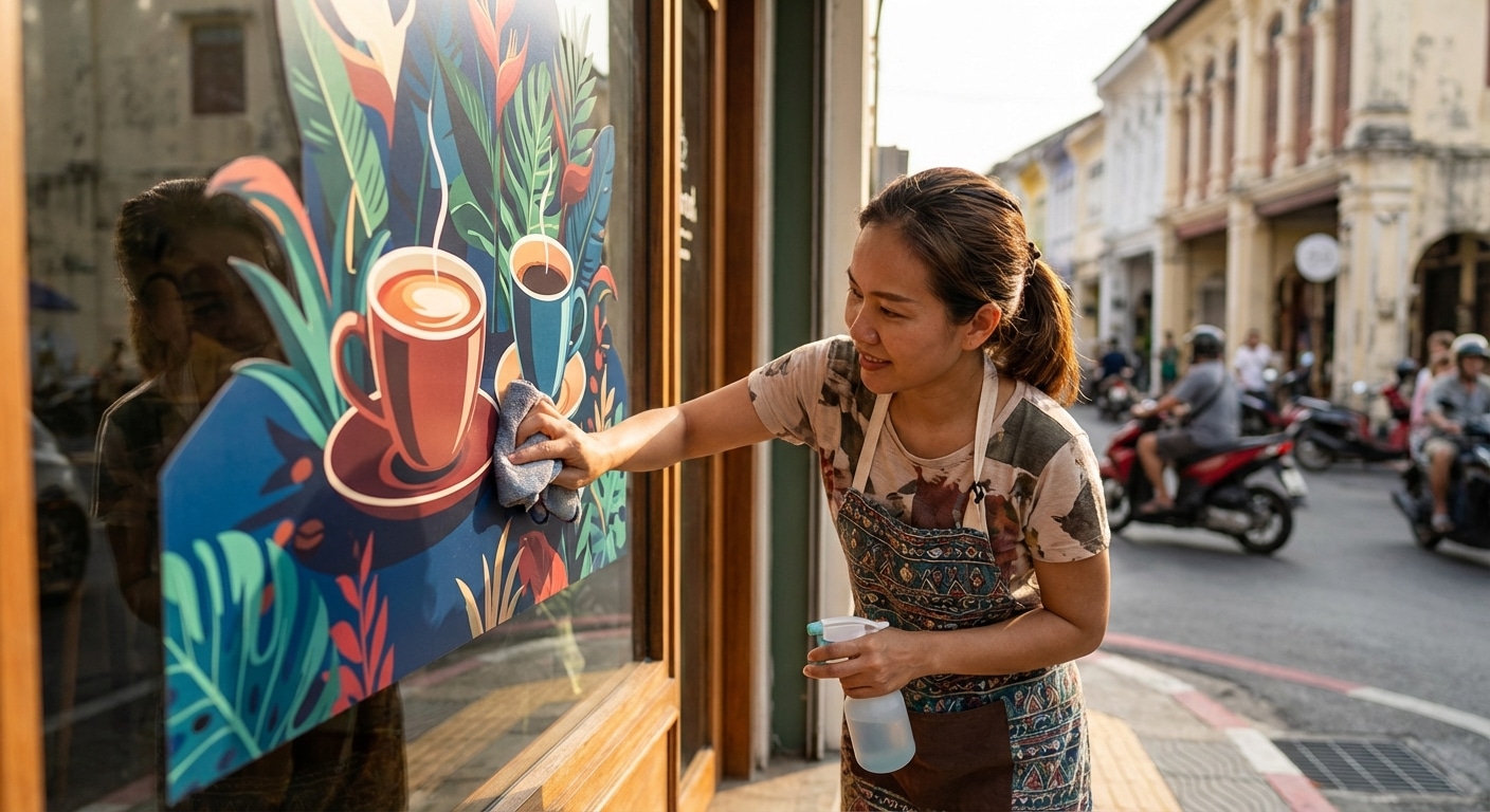 วิธีดูแลป้ายไวนิลและสติ๊กเกอร์ให้สีสดทนแดดทนฝน - how-to-care-vinyl-sticker