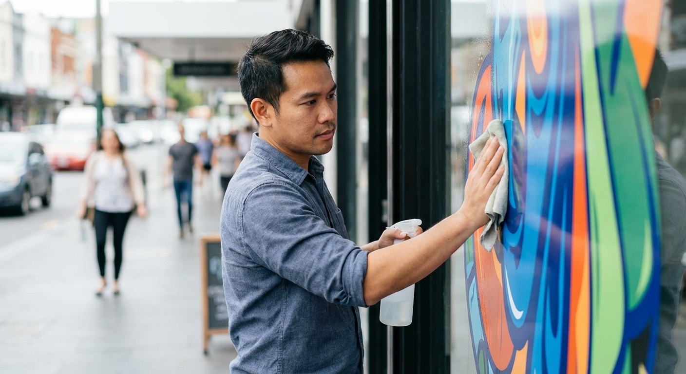 วิธีดูแลป้ายไวนิลและสติ๊กเกอร์หน้าร้านให้ทนทาน สีไม่ซีด - how-to-maintain-vinyl-signage