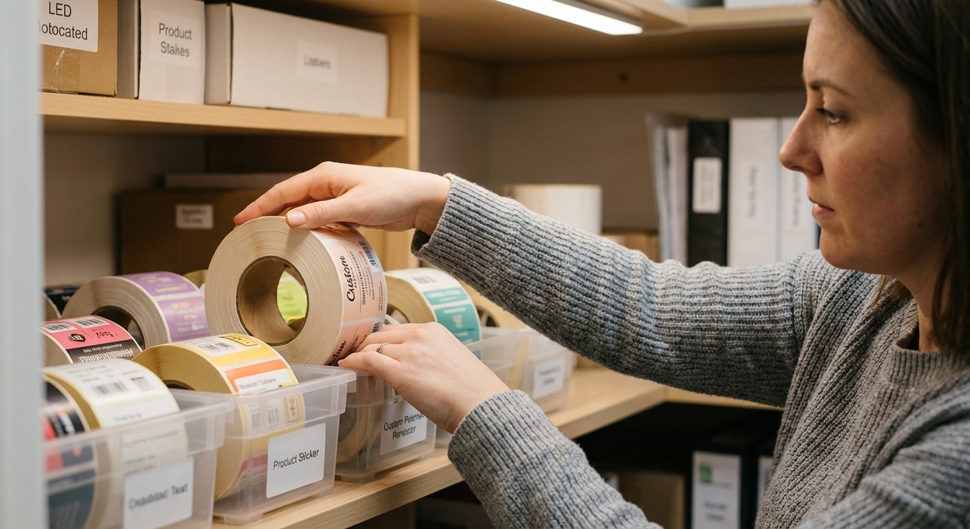 วิธีเก็บรักษาสติ๊กเกอร์ฉลากสินค้า ให้กาวเหนียวติดทน - how-to-store-product-stickers