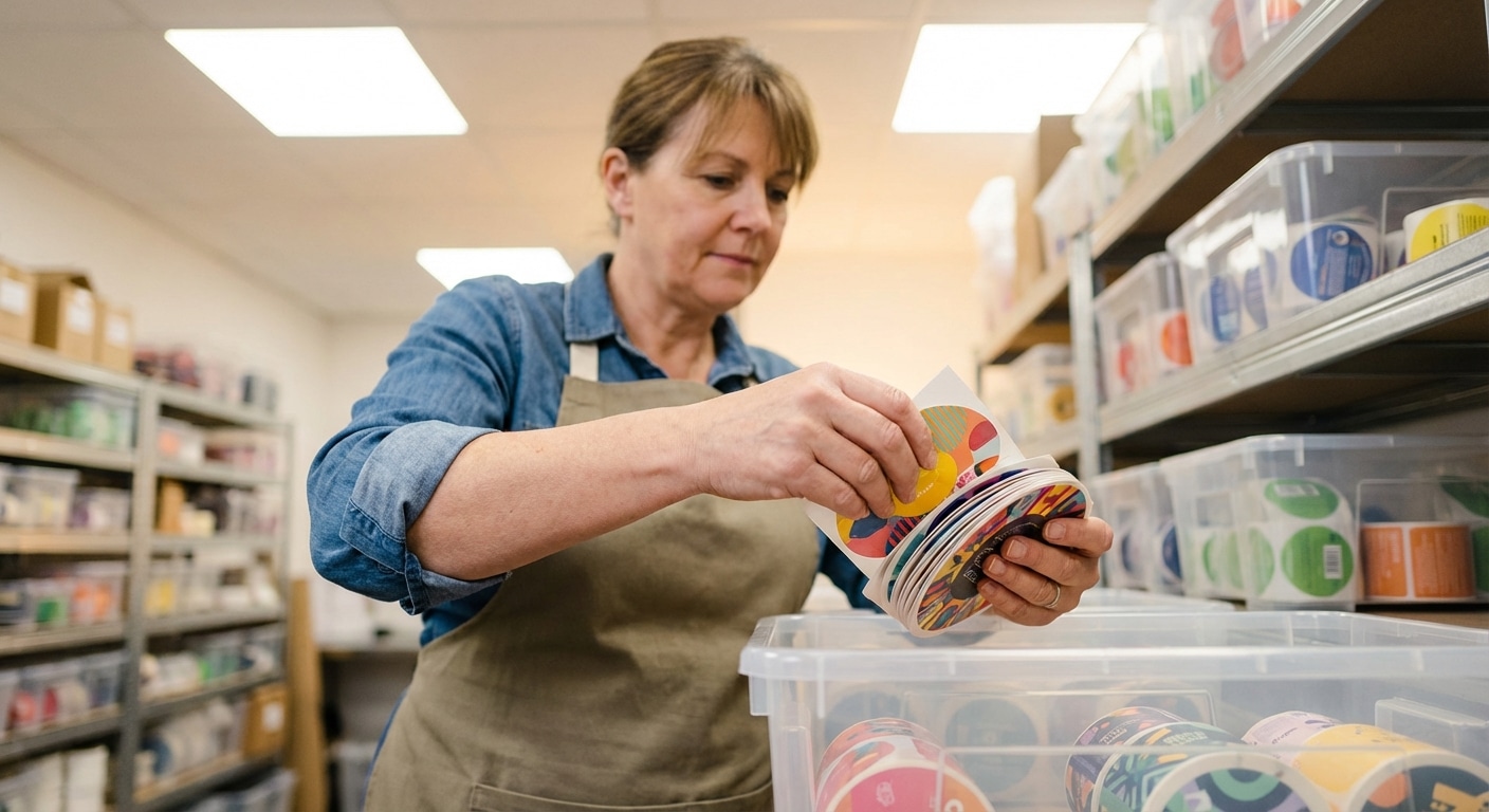 วิธีดูแลสติ๊กเกอร์ฉลากสินค้า ให้กาวแน่น สีสดทนนาน - how-to-store-sticker-labels