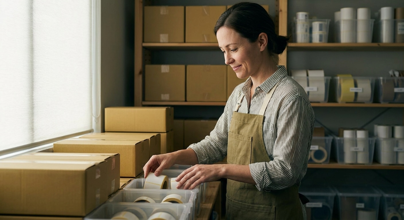 วิธีเก็บรักษาสติ๊กเกอร์และฉลากสินค้า ให้กาวเหนียวทนนาน - how-to-store-sticker-labels