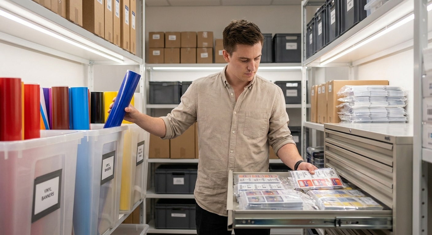 เทคนิคเก็บสต็อกสติ๊กเกอร์และป้ายไวนิล ให้สีสด กาวไม่เสื่อม - how-to-store-stickers-vinyl