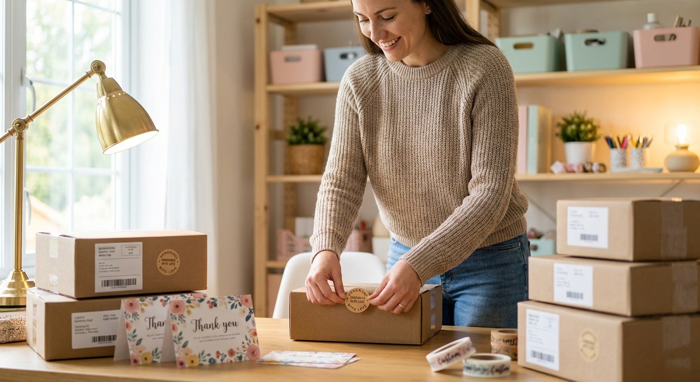 เพิ่มยอดรีวิวร้านออนไลน์! ด้วยสติ๊กเกอร์และการ์ดขอบคุณ - increase-reviews-unboxing-sticker-card