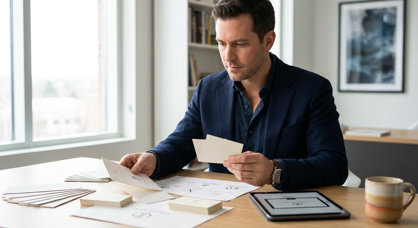 ออกแบบโลโก้และนามบัตรให้ดูแพง ฉบับ SME สร้างแบรนด์สุดปัง - logo-business-card-design-sme