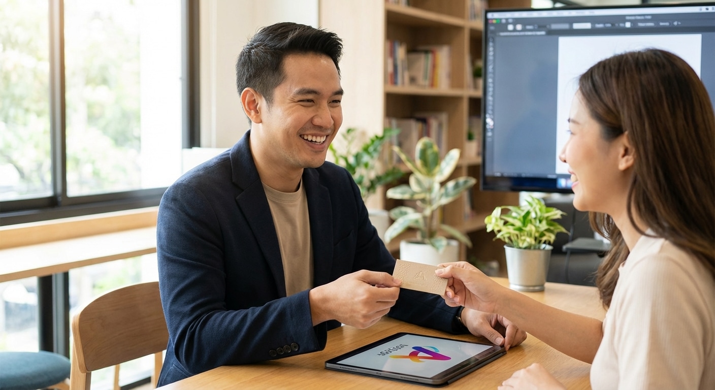 เทคนิคออกแบบโลโก้และนามบัตร สร้างความน่าเชื่อถือให้ SME - logo-business-card-design-sme