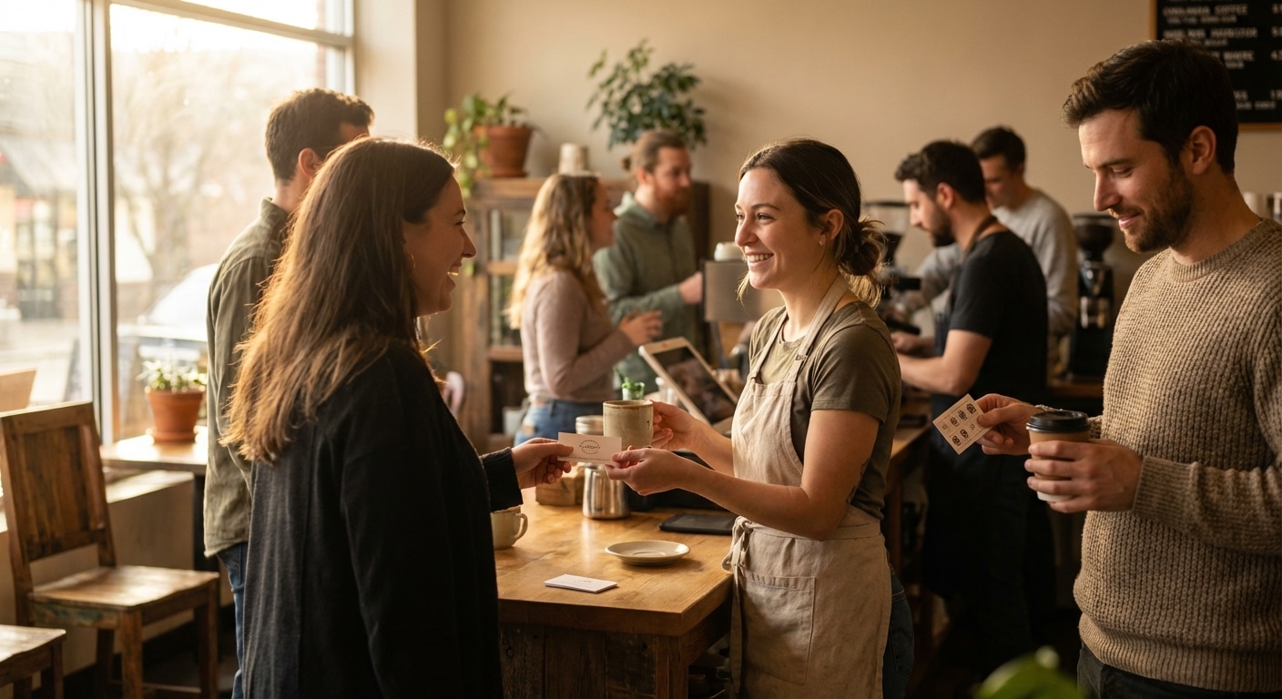 ทริคทำบัตรสะสมแต้มและนามบัตร เพิ่มยอดขายร้านกาแฟ SME - loyalty-card-cafe-sme-tips