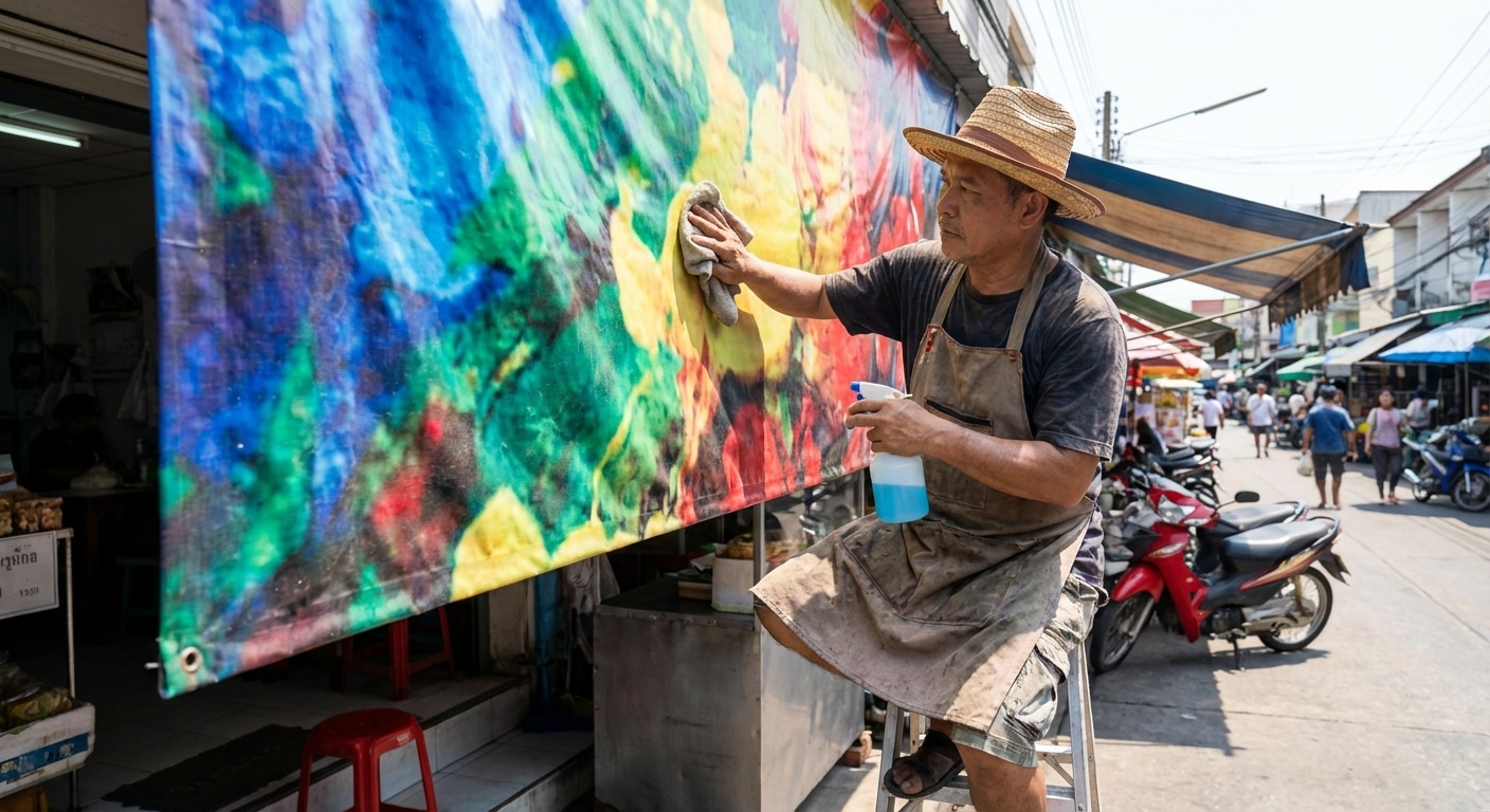 วิธีดูแลป้ายโฆษณาและสติ๊กเกอร์ให้สีสด ทนแดดทนฝน - maintain-outdoor-signage-sticker