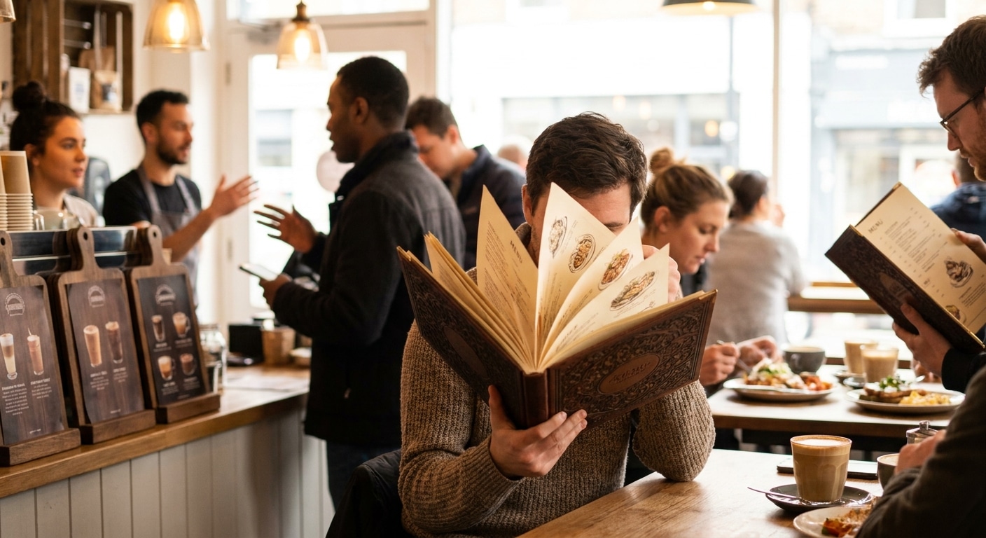 จิตวิทยาจัดหน้าเมนูอาหาร ทริคอัปยอดขายสำหรับร้านคาเฟ่ SME - menu-design-psychology-boost-sales