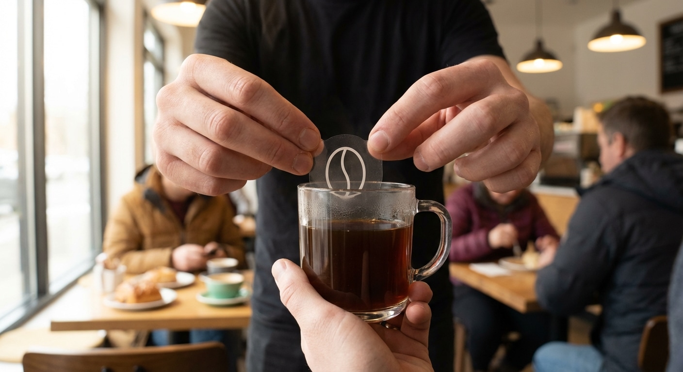 สติ๊กเกอร์ใสไดคัทมินิมอล อัปเกรดแพคเกจจิ้งคาเฟ่ปี 2026 - minimal-clear-sticker-cafe-2026