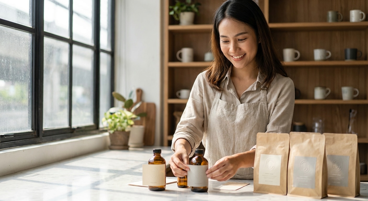 ทริคออกแบบฉลากมินิมอล เพิ่มมูลค่าแบรนด์ SME ปี 2026 - minimal-label-design-tips