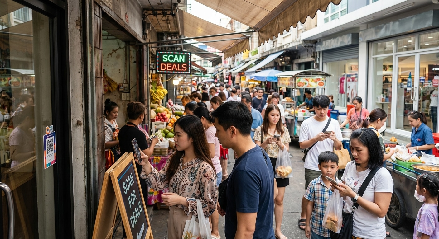 การตลาด O2O ปี 2026 ดึงลูกค้าด้วยป้ายและสติ๊กเกอร์ - o2o-marketing-print-media-trend