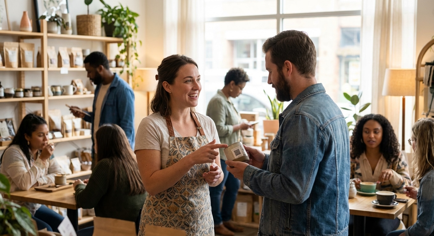 เคล็ดลับ O2O สร้างยอดขายทะลุเป้าด้วยสติ๊กเกอร์ติด QR Code - o2o-marketing-qr-code-sticker