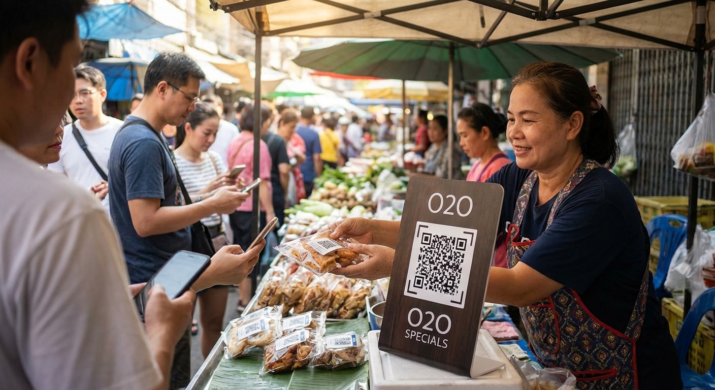 การตลาด O2O: เพิ่มยอดขายด้วยสติ๊กเกอร์ QR Code - o2o-marketing-qr-sticker