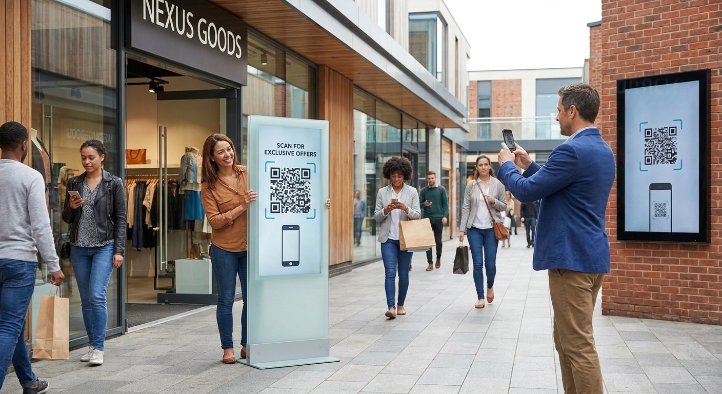 การตลาด O2O ปี 2026: ดันยอดขายด้วยป้ายโฆษณาฝัง QR Code - o2o-marketing-signage-qr-2026