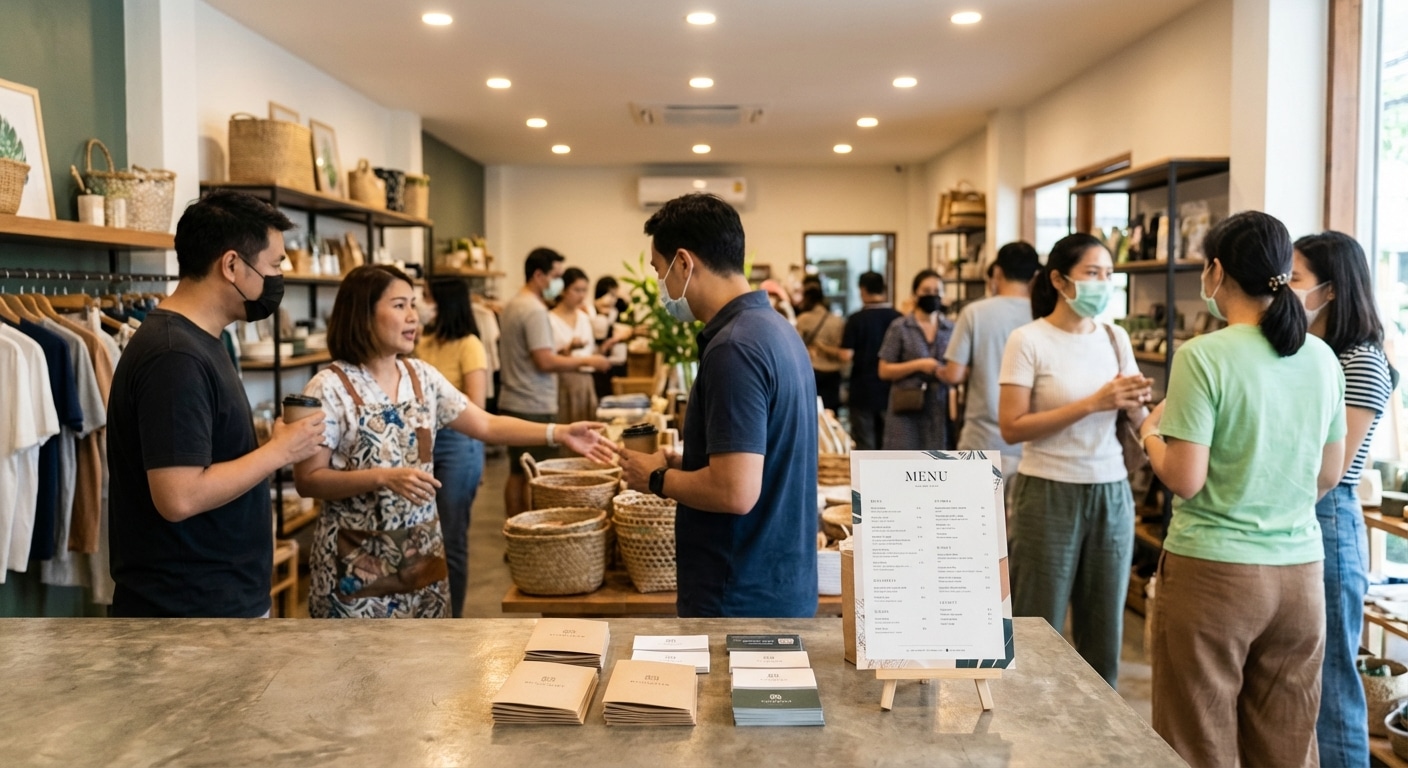 ป้ายและสิ่งพิมพ์ O2O กลยุทธ์ดึงลูกค้าเข้าร้านยุค 2026 - o2o-print-marketing-2026