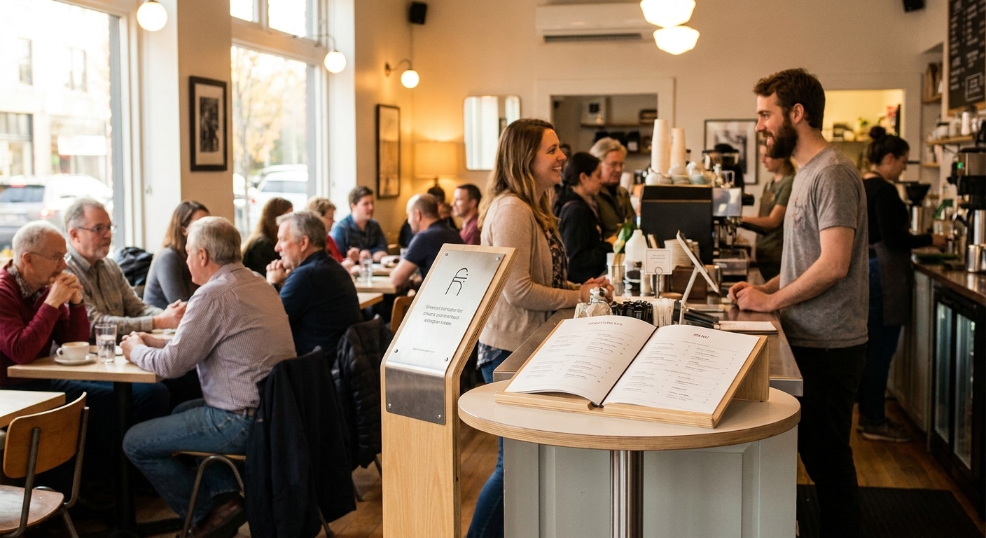 ทำการตลาด O2O ด้วยป้ายสแตนดี้และเมนู เพิ่มยอดขายให้ร้าน SME - o2o-print-marketing-sme-cafe