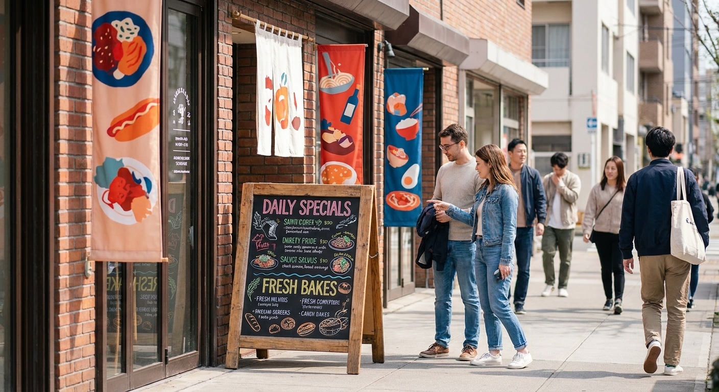 ดึงดูดลูกค้าหน้าร้าน! เทคนิคทำป้ายไวนิล-เมนูเพิ่มยอดขาย - offline-marketing-vinyl-menu-tips