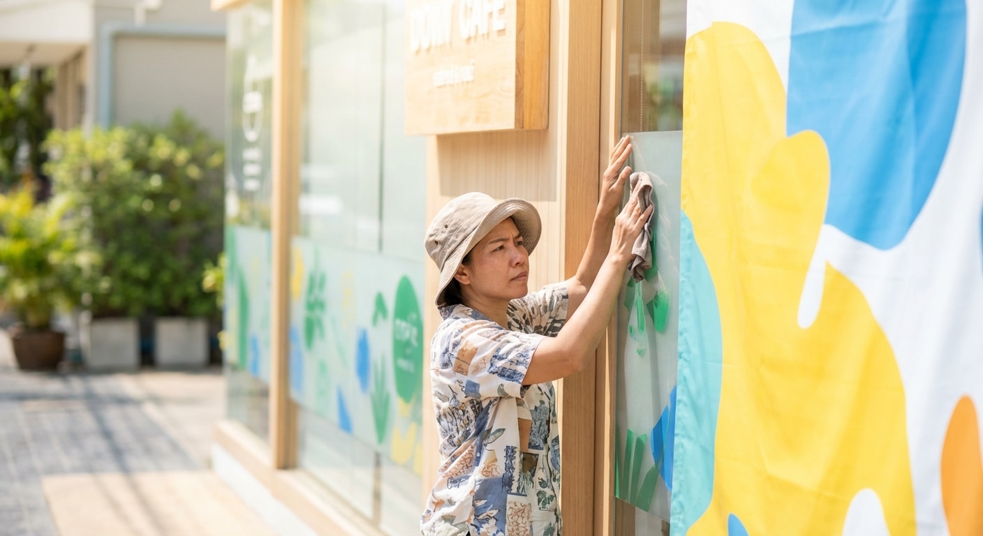 วิธีดูแลป้ายและสติ๊กเกอร์หน้าร้าน ท้าแดดซัมเมอร์ 2026 - outdoor-sign-summer-maintenance