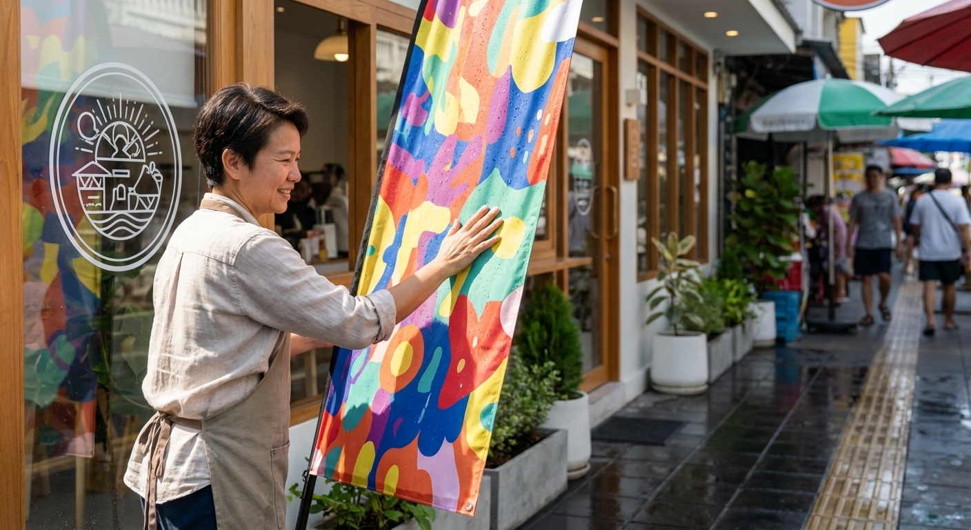 วิธีดูแลป้ายไวนิลและสติ๊กเกอร์หน้าร้านให้สีสดทนทาน - outdoor-signage-maintenance-tips