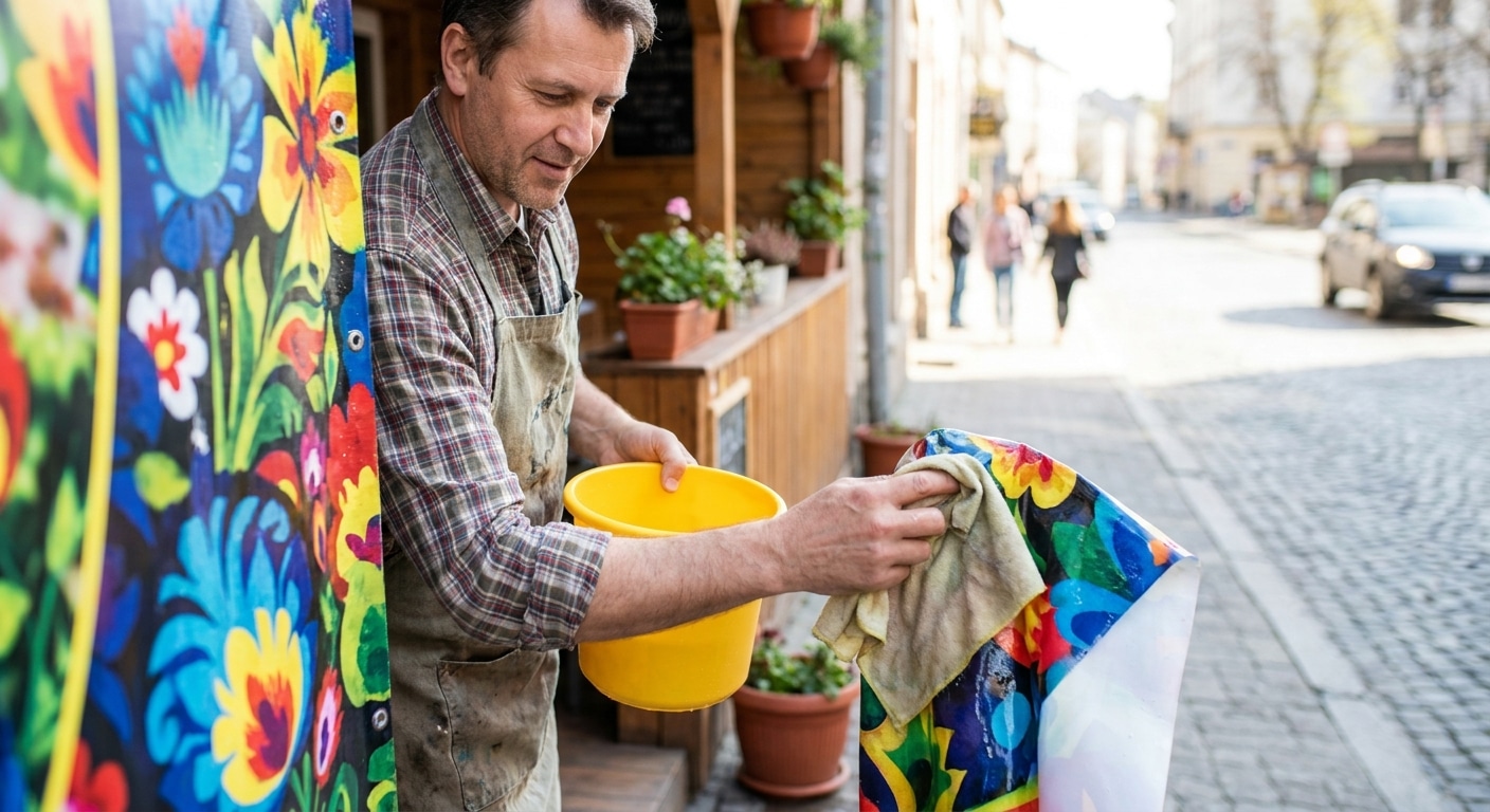 ทริคดูแลป้ายโฆษณาและสติ๊กเกอร์กลางแจ้งให้สีสดทนนาน - outdoor-signage-sticker-maintenance