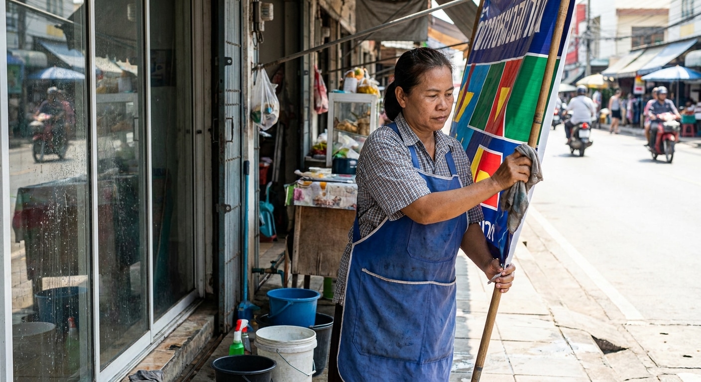 เคล็ดลับดูแลป้ายโฆษณาและป้ายไวนิลหน้าร้านให้สีสดทนทาน - outdoor-signage-vinyl-maintenance-tips