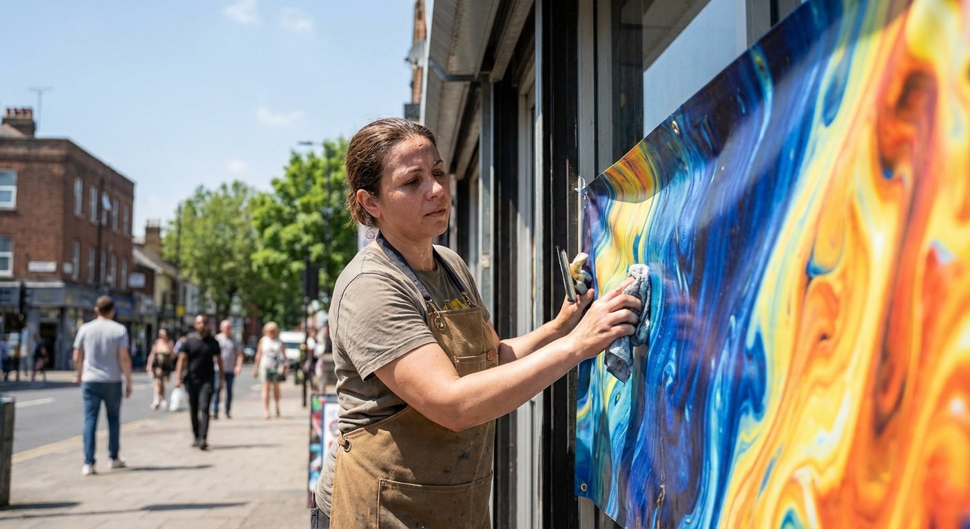 วิธีดูแลป้ายไวนิลหน้าร้านให้สีสด ทนแดดทนฝน ไม่ซีดไว - outdoor-vinyl-banner-maintenance