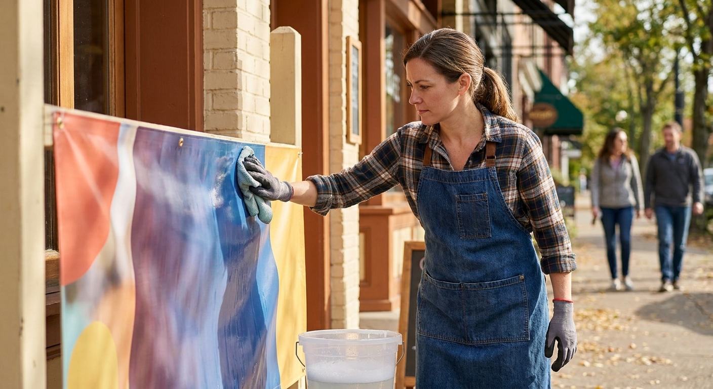 วิธีดูแลป้ายไวนิลกลางแจ้ง ให้สีสดคมชัด ใช้งานได้ยาวนาน - outdoor-vinyl-banner-maintenance