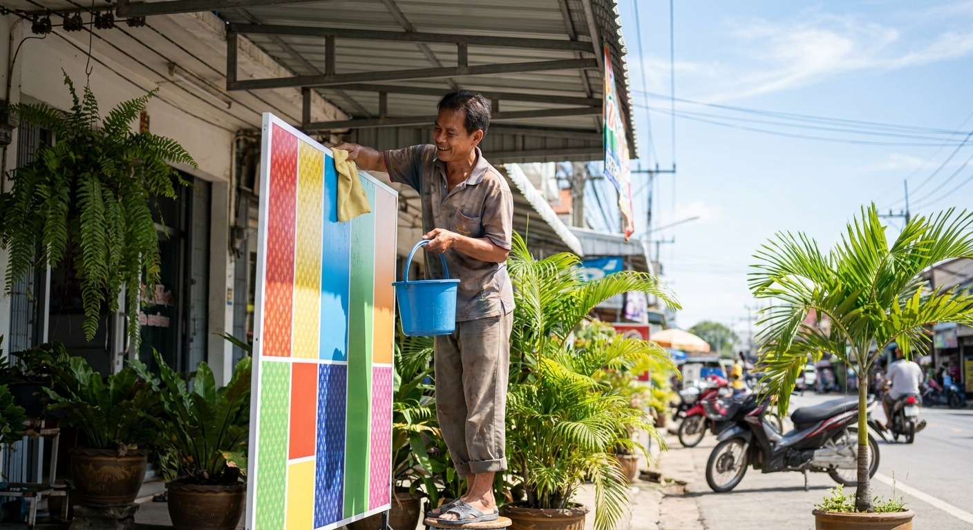 ทริคดูแลป้ายไวนิลกลางแจ้ง ให้สีสดทนแดด ยืดอายุใช้งาน - outdoor-vinyl-maintenance-tips