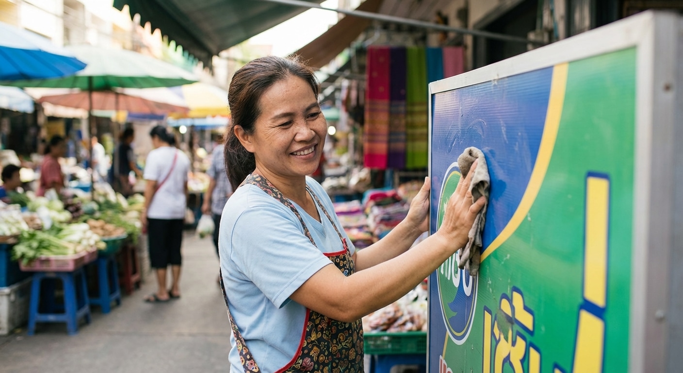 ทริคดูแลป้ายไวนิลและป้ายโฆษณากลางแจ้ง ให้สีสดทนแดดทนฝน - outdoor-vinyl-sign-maintenance