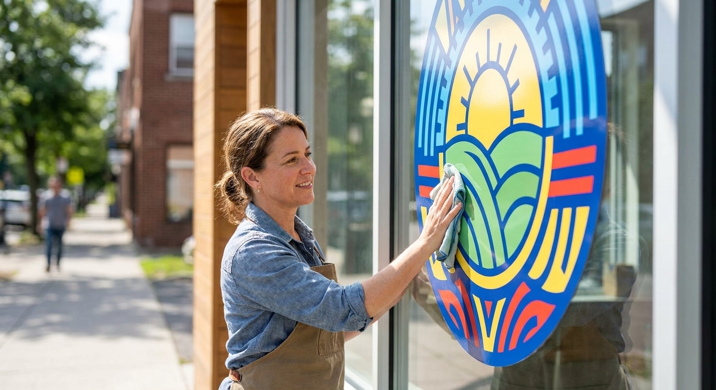 วิธีดูแลป้ายไวนิลหน้าร้าน ให้สีสดทนแดดทนฝน ไม่ซีดไว - outdoor-vinyl-sign-maintenance