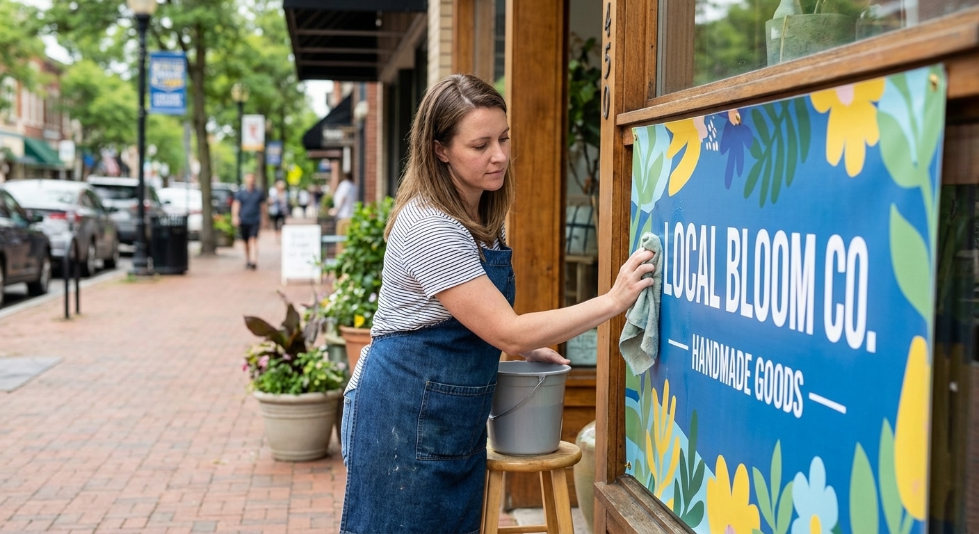 วิธีดูแลป้ายไวนิลและป้ายโฆษณาหน้าร้านให้อยู่ทน สีสดนาน - outdoor-vinyl-sign-maintenance