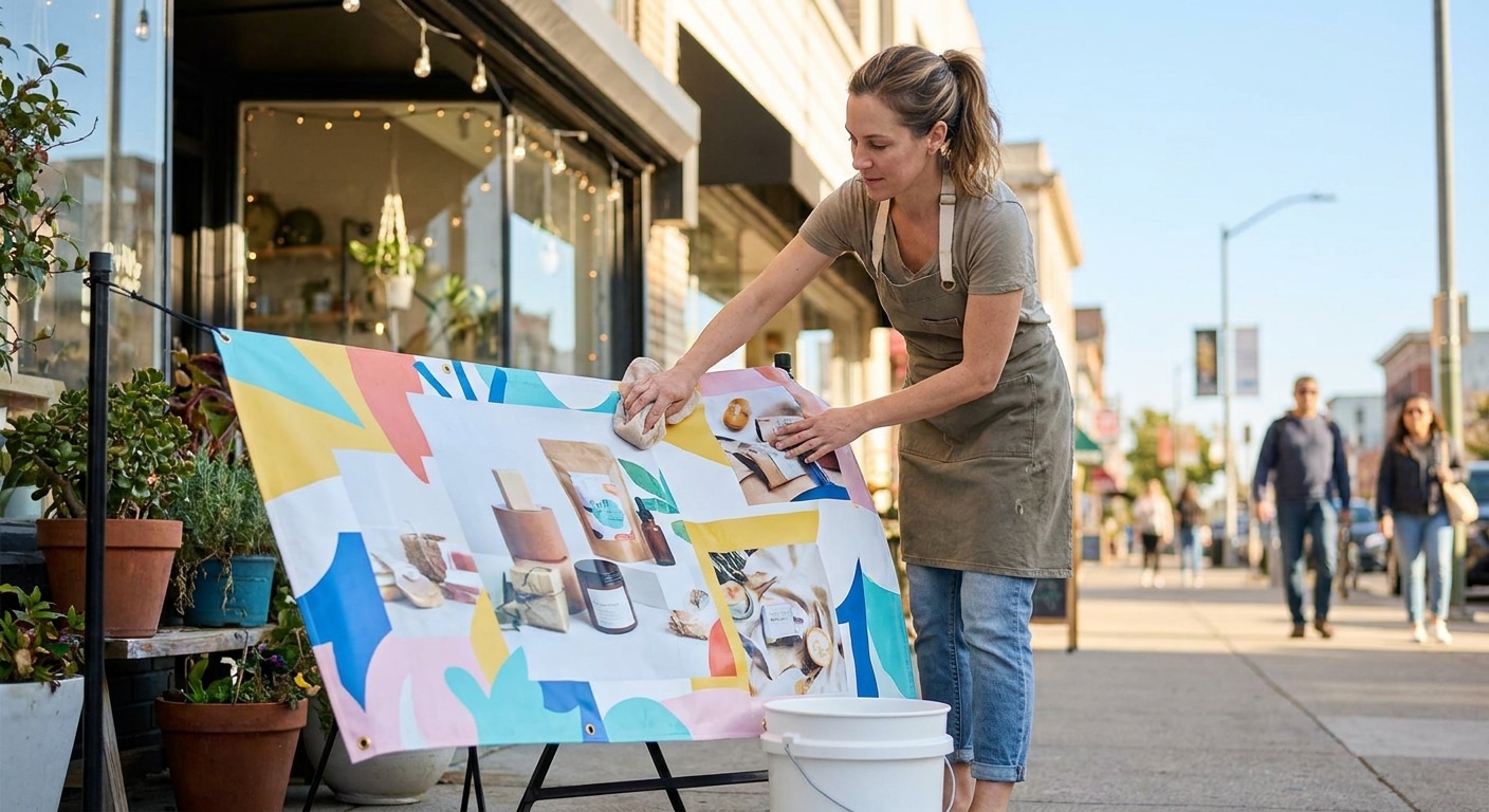 วิธีดูแลป้ายโฆษณาและป้ายไวนิลให้สีสดทนทาน ยืดอายุใช้งาน - outdoor-vinyl-signage-maintenance