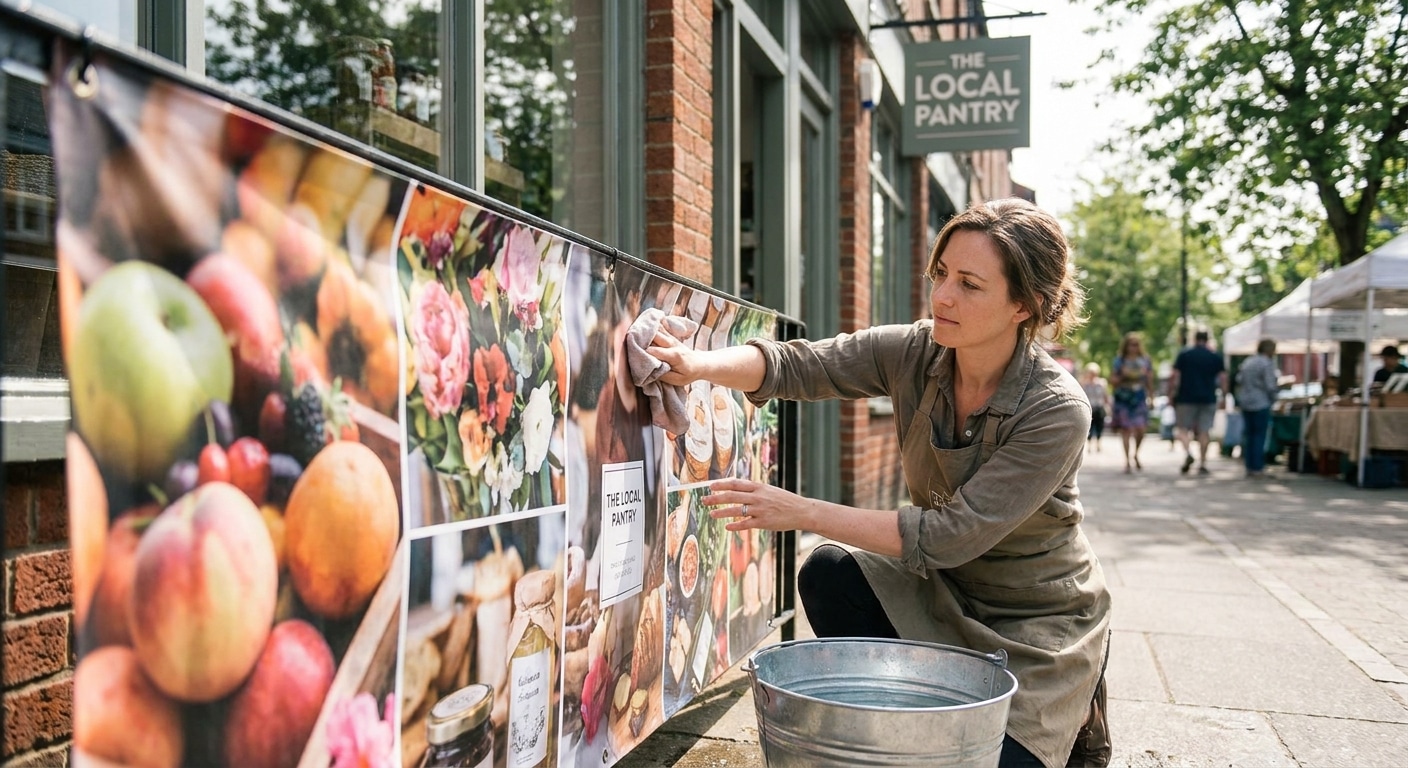 วิธีดูแลป้ายโฆษณาและป้ายไวนิลหน้าร้าน ให้สีสดทนทาน - outdoor-vinyl-signage-maintenance