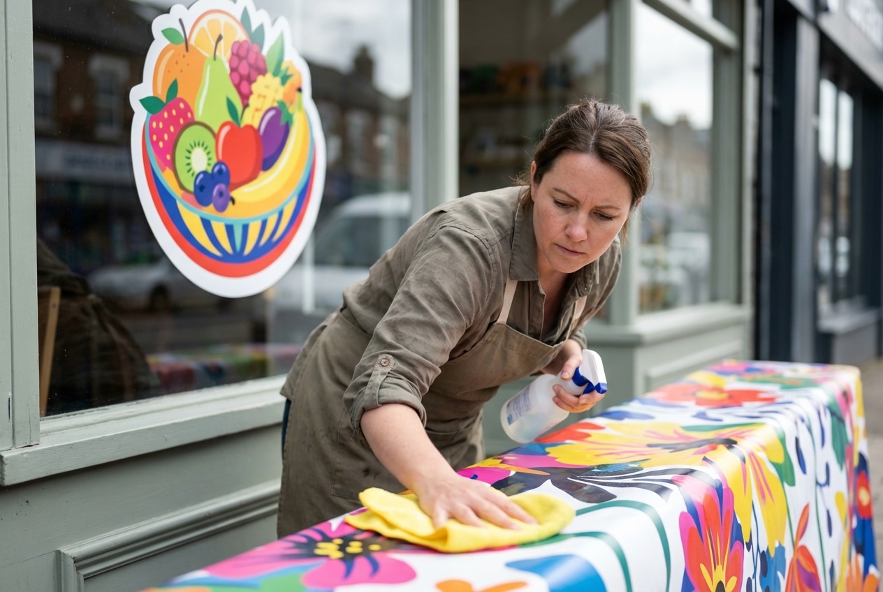 วิธีดูแลป้ายไวนิลและสติ๊กเกอร์ติดกระจกให้สีสดทนนาน - outdoor-vinyl-sticker-maintenance