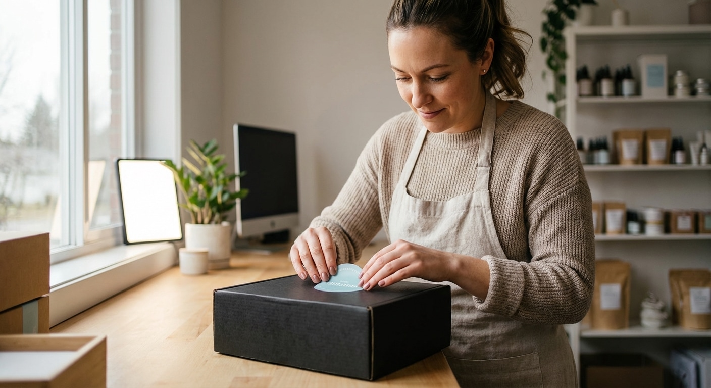 สติ๊กเกอร์ติดกล่องพัสดุ สร้างยอดขายปัง มัดใจลูกค้า SME - packaging-sticker-sme-ideas