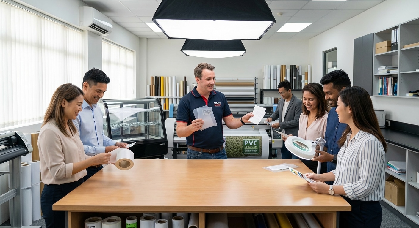 คัมภีร์เลือกสติ๊กเกอร์ PP vs PVC ติดสินค้าแบบไหนยอดพุ่ง - pp-vs-pvc-sticker-guide