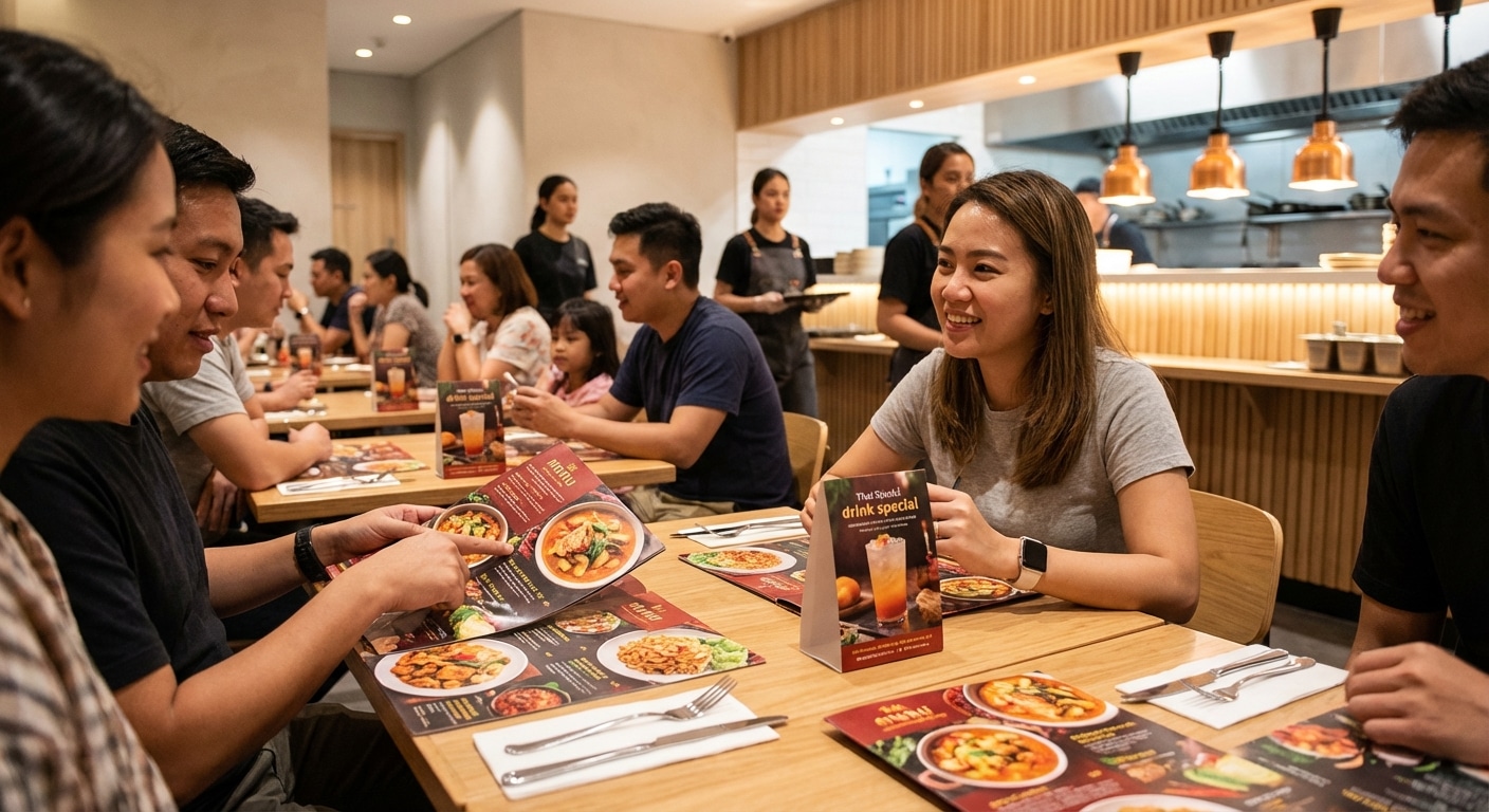 เทคนิคสื่อสิ่งพิมพ์ เพิ่มยอดขายร้านอาหาร 2026 - print-marketing-restaurant-2026