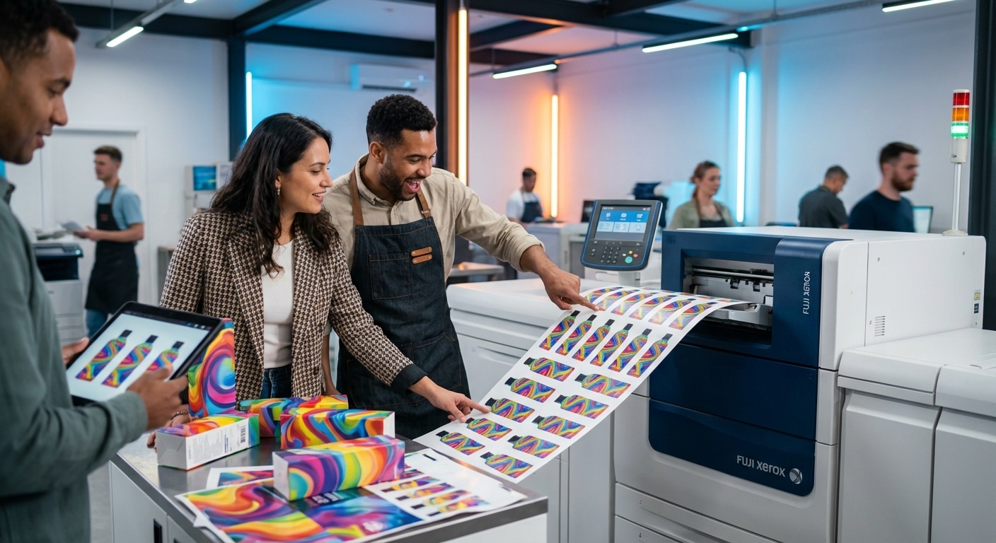 เทรนด์สิ่งพิมพ์ 2026: นวัตกรรม AI ยกระดับฉลากสินค้า SME - printing-trend-ai-label-sme