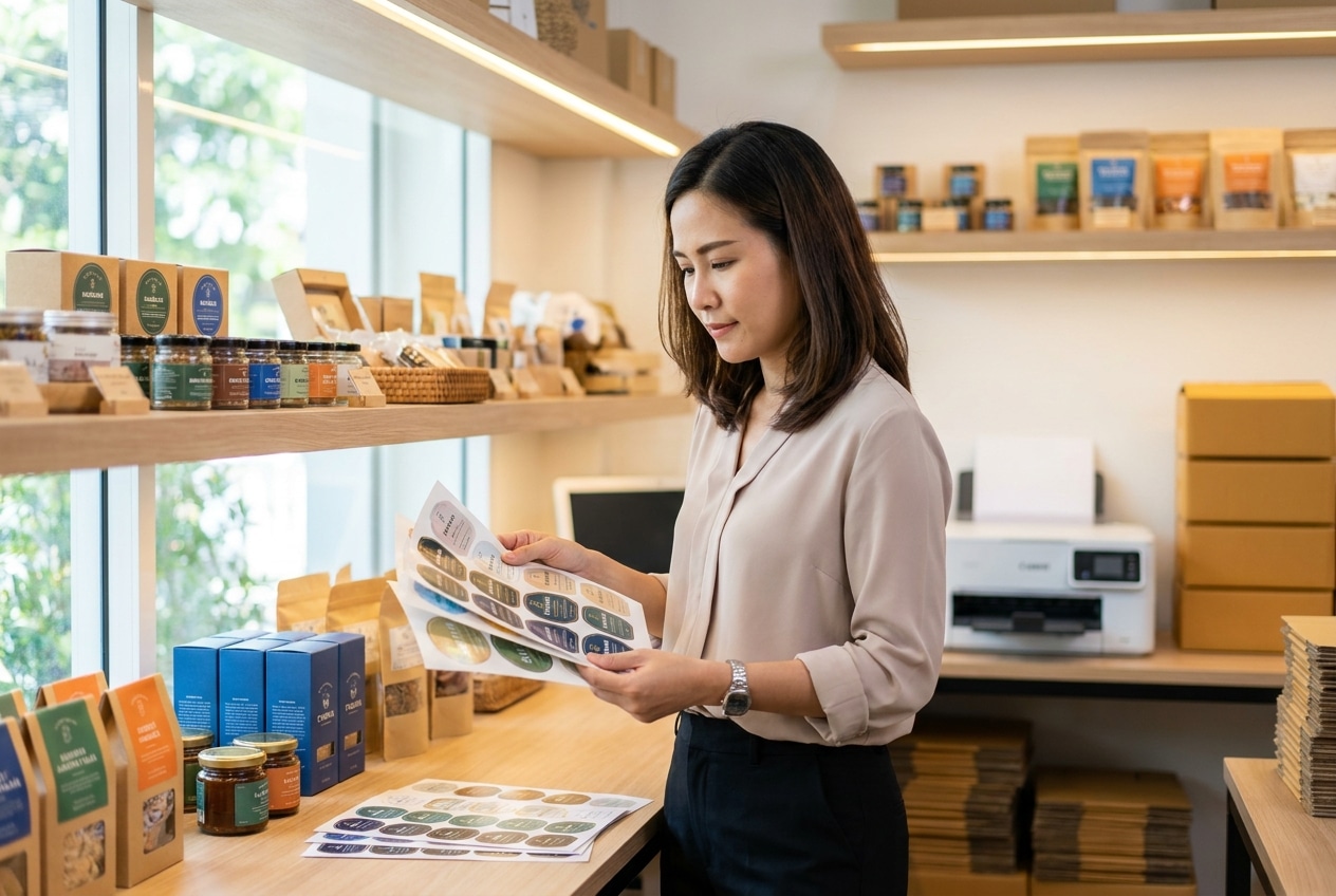 เทคนิคเลือกสติ๊กเกอร์ฉลากสินค้า 2026 อัปเกรดแบรนด์ SME - product-label-sticker-guide-2026