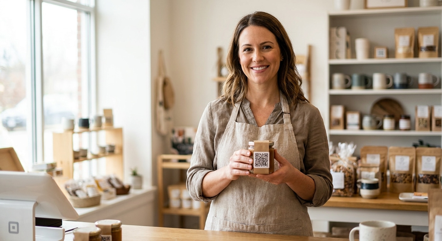 เคล็ดลับ SME! เพิ่มยอดขายด้วยฉลากสินค้าติด QR Code - qr-code-label-marketing-sme