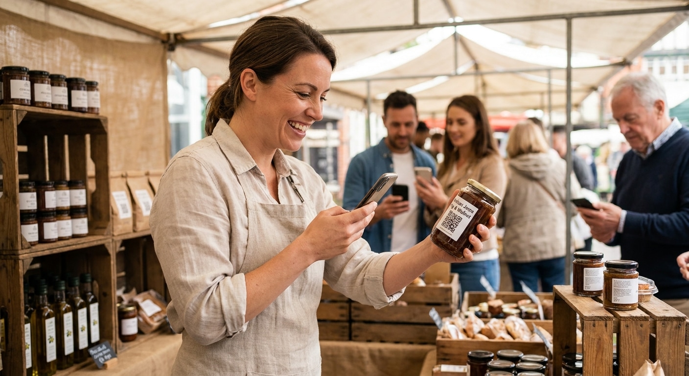 เทคนิคฉลากติด QR Code เชื่อม O2O กระตุ้นยอดขาย SME - qr-code-label-marketing-sme