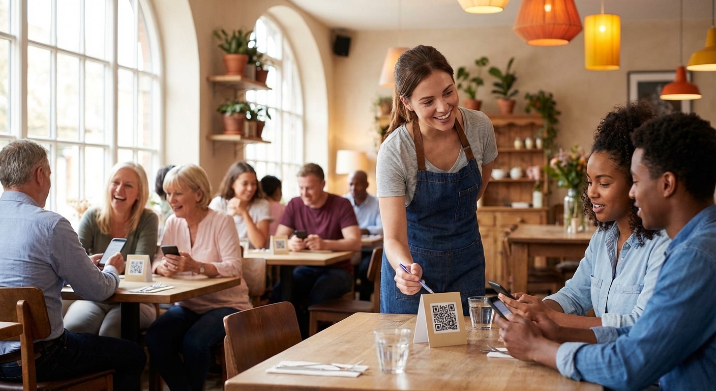 เทคนิคทำป้ายเมนู QR Code ดึงดูดลูกค้า เพิ่มยอดขาย - qr-code-menu-signage-marketing