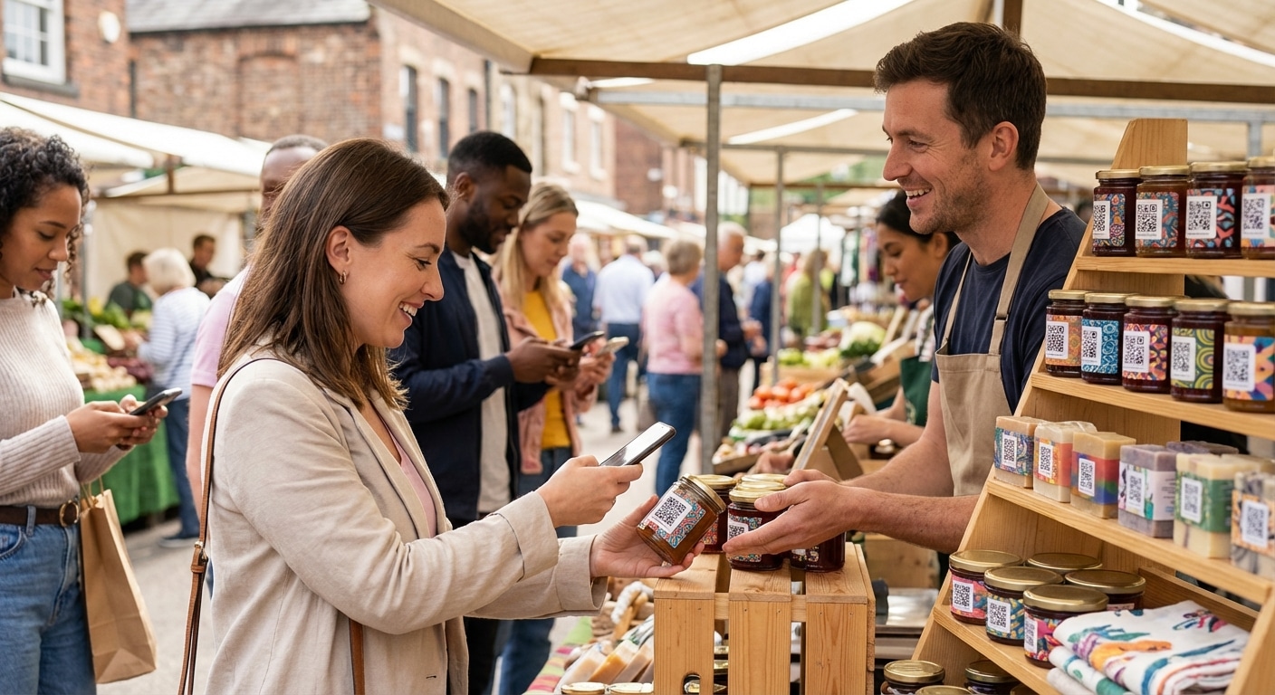 สติ๊กเกอร์ QR Code ดันยอดขาย! เทคนิคเชื่อมลูกค้าสู่ออนไลน์ - qr-code-sticker-marketing