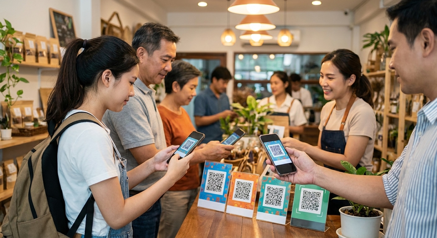 เทคนิคสติ๊กเกอร์ QR Code ดึงลูกค้าเข้าร้านฉบับ SME - qr-code-sticker-marketing