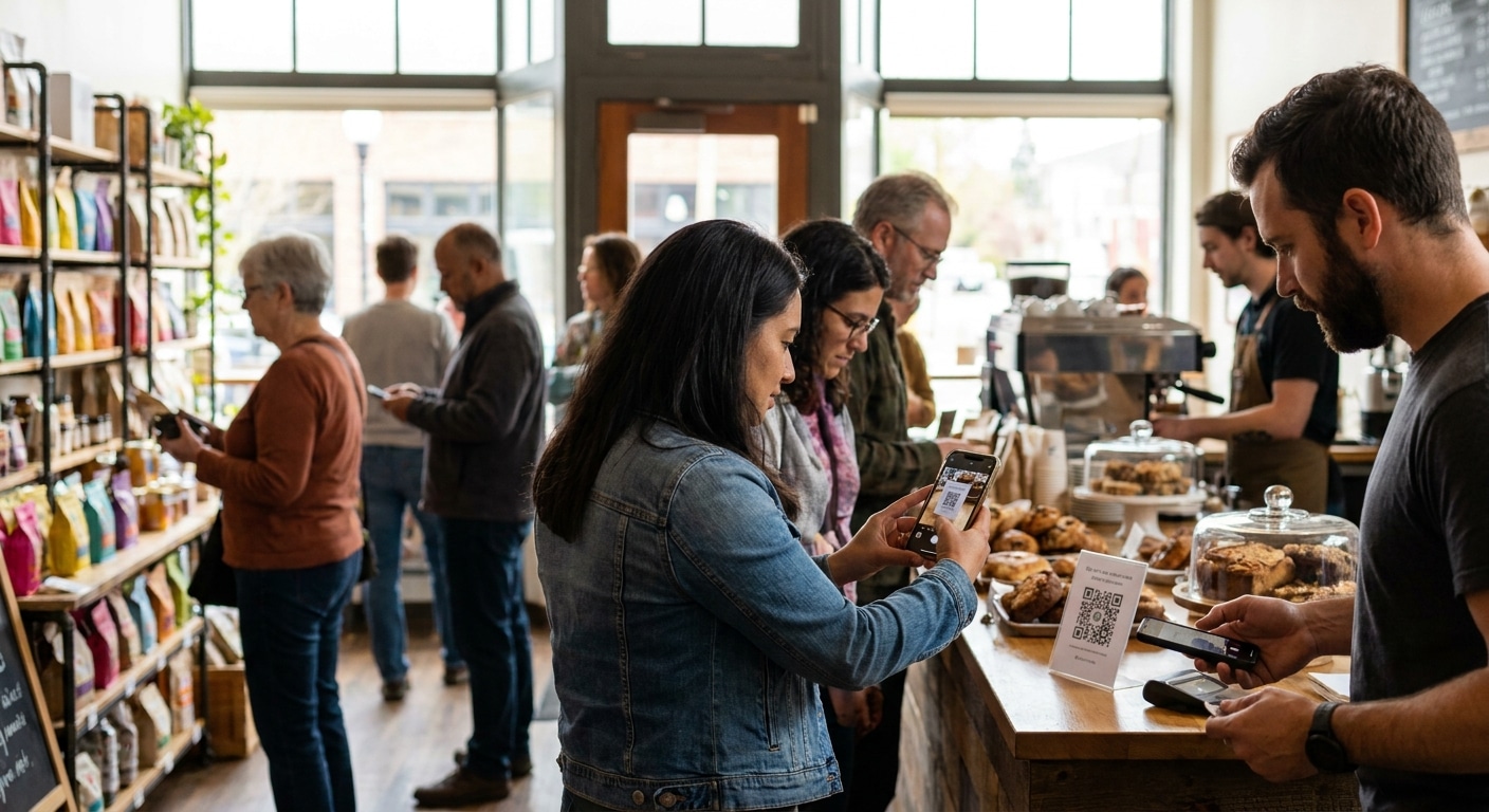 สติ๊กเกอร์และฉลาก QR Code ดึงลูกค้าออฟไลน์สู่ออนไลน์ให้ SME - qr-code-sticker-marketing-sme